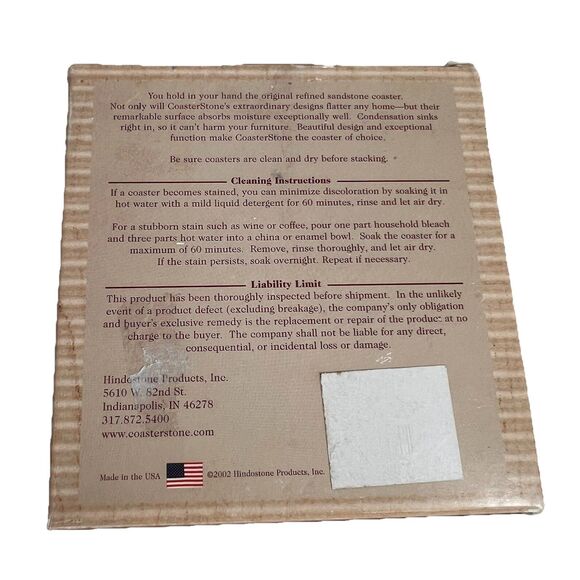 Coasterstone Sandstone 3 pc. Coaster Set OF Pointer Dog Made In U.S.A. - Picture 3 of 5